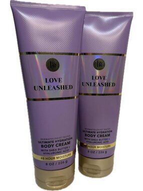 Ultimate Hydration Body Cream Set - Love Unleashed Scent, 8 oz Each, 2 Pack